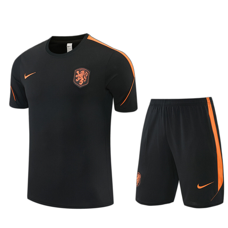 Netherlands 2026 Kids Kit – Black/Orange