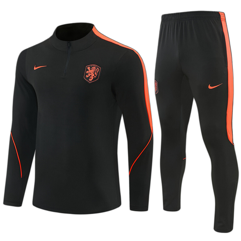Netherlands 2026 Training Kids Kit – Black/Orange