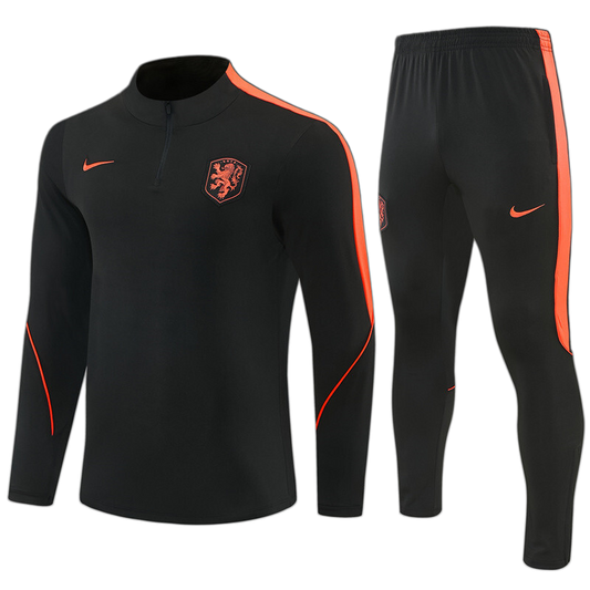 Netherlands 2026 Training Kids Kit – Black/Orange