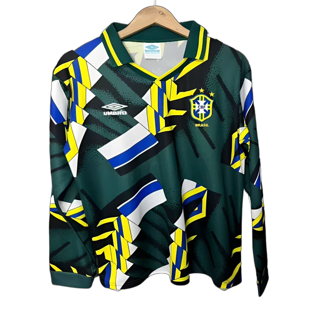 Brazil 1994 Goalkeeper Jersey – Long Sleeve – Retro Version – Green