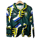 Brazil 1994 Goalkeeper Jersey – Long Sleeve – Retro Version – Green