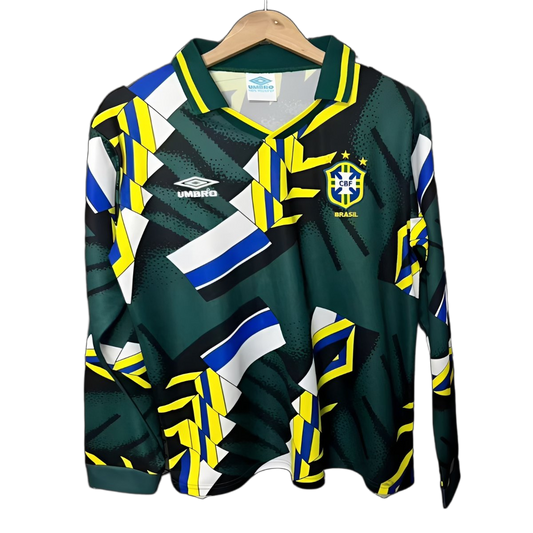 Brazil 1994 Goalkeeper Jersey – Long Sleeve – Retro Version – Green