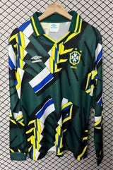 Brazil 1994 Goalkeeper Jersey – Long Sleeve – Retro Version – Green