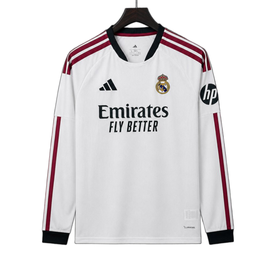 Real Madrid 2026/27 Home Jersey – Long Sleeve