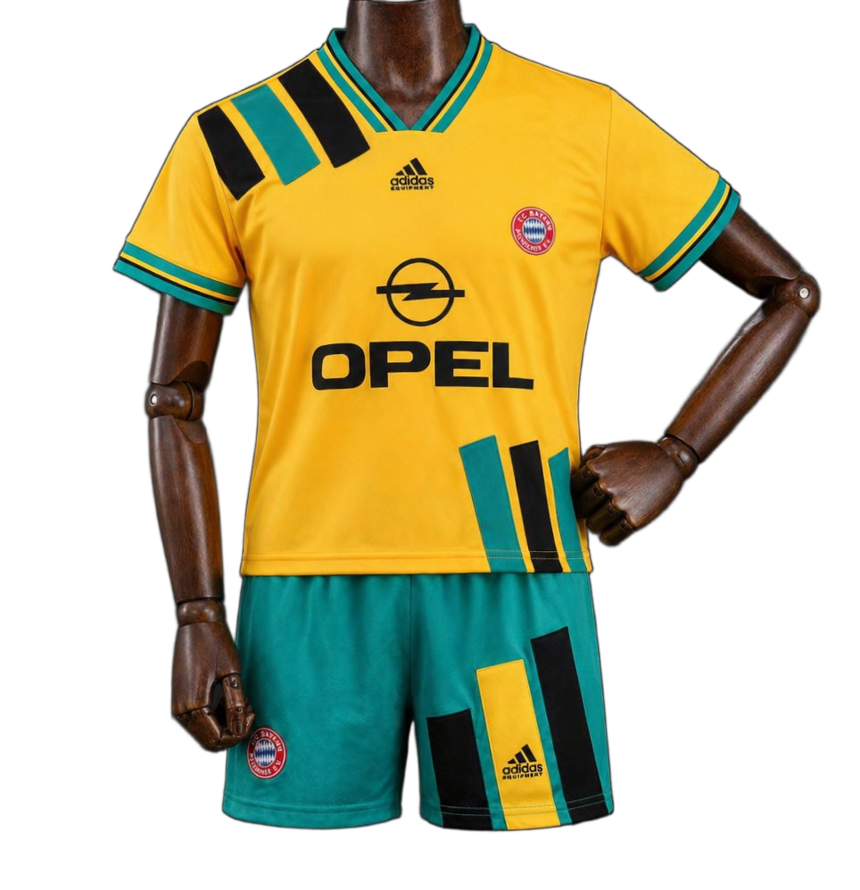 Bayern Munich 1993 Away Kids Kit – Retro Version – Yellow