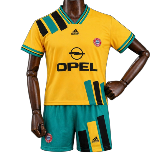 Bayern Munich 1993 Away Kids Kit – Retro Version – Yellow