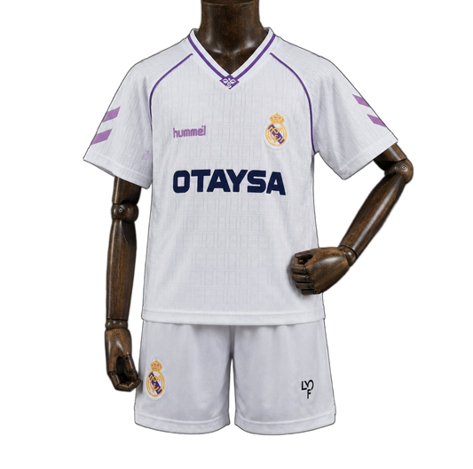Real Madrid 1990/92 Home Kids Kit – Retro Version