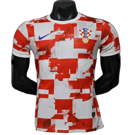 Croatia 2026 Home Jersey – Player Version – White/Red – Checkerboard Pattern