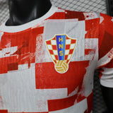 Croatia 2026 Home Jersey – Player Version – White/Red – Checkerboard Pattern