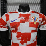 Croatia 2026 Home Jersey – Player Version – White/Red – Checkerboard Pattern