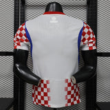 Croatia 2026 Home Jersey – Player Version – White/Red – Gradient Checkerboard Pattern