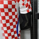 Croatia 2026 Home Jersey – Player Version – White/Red – Gradient Checkerboard Pattern