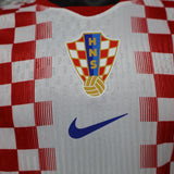 Croatia 2026 Home Jersey – Player Version – White/Red – Gradient Checkerboard Pattern