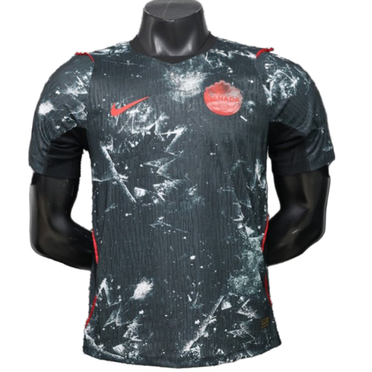 Canada 2026 Third Jersey – Player Version – Grey – Dark Shattered Ice Crystal Allover Print