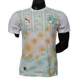 Ivory Coast 2026 Away Jersey – Player Version – White – Tropical Sunflower Print