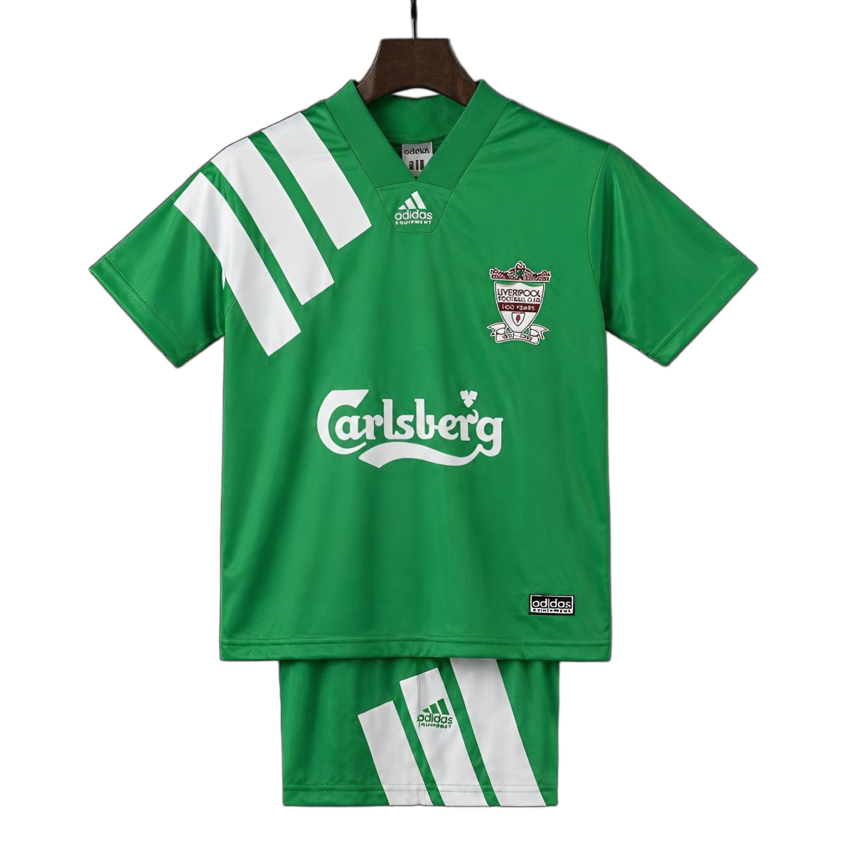 Liverpool 1992/93 Away Kids Kit – Retro Version – Green