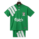 Liverpool 1992/93 Away Kids Kit – Retro Version – Green
