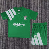 Liverpool 1992/93 Away Kids Kit – Retro Version – Green