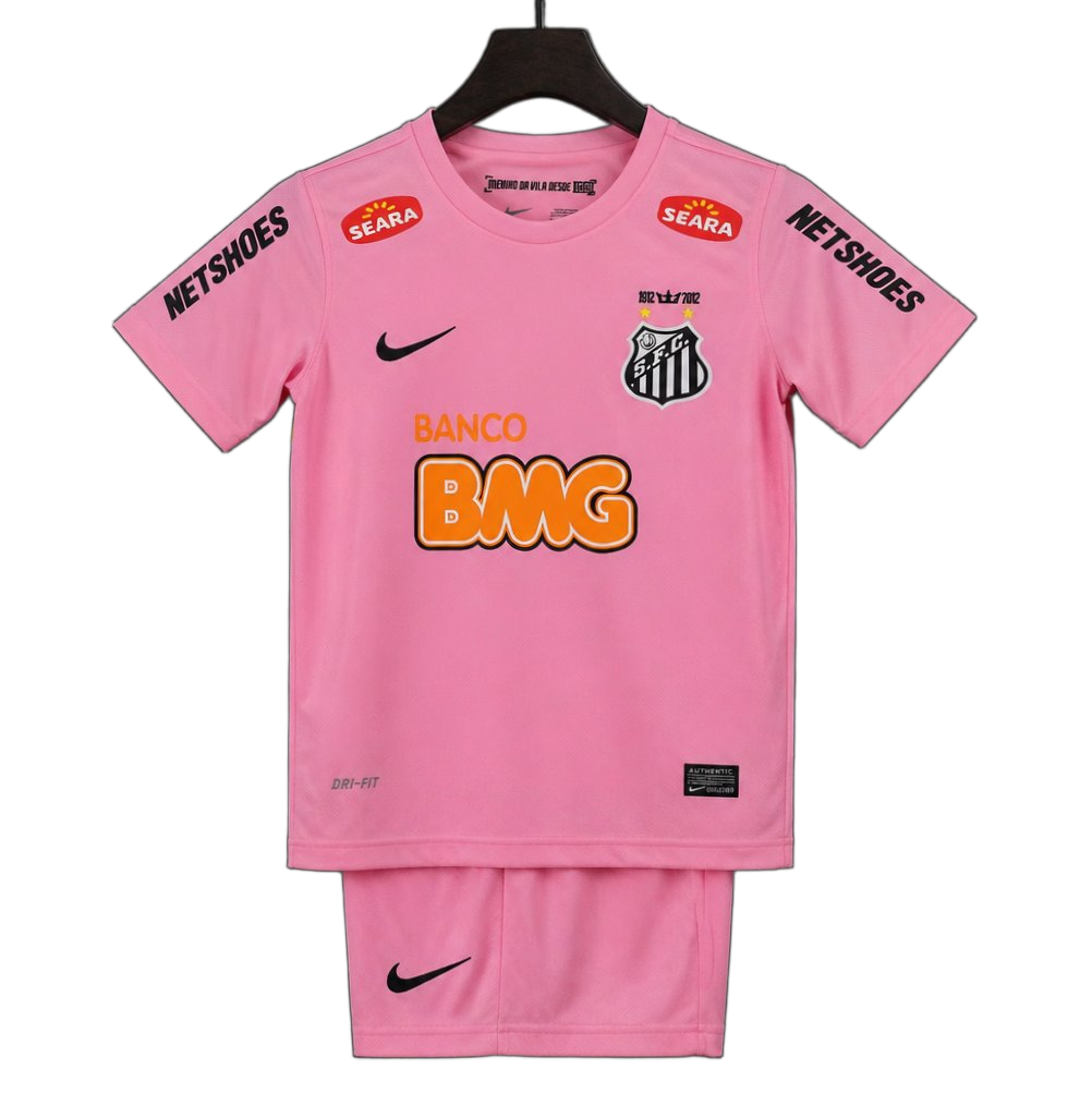 Santos 2012/13 Away Kids Kit – Retro Version – Pink