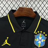 Brazil 2026 Polo Jersey – Black/Yellow