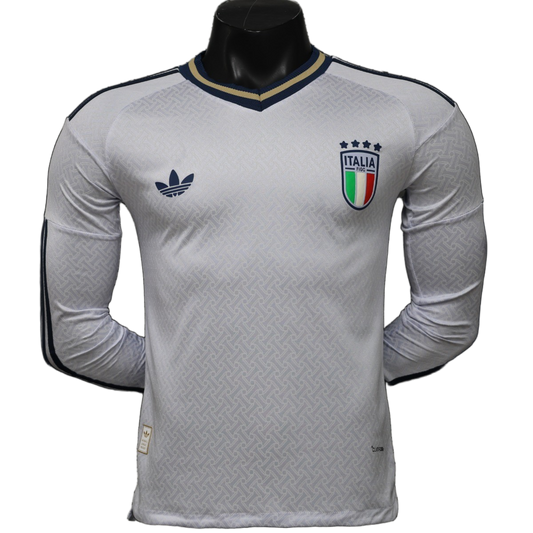 Italy 2026 Away Jersey – Player Version – Long Sleeve – White
