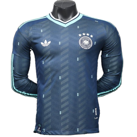 Germany 2026 Away Jersey – Player Version – Long Sleeve – Blue/Navy