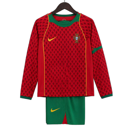 Portugal 2004 Home Kids Kit – Long Sleeve – Retro Version