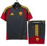 Roma 2026/27 Training Adult Kit – Red/Yellow/Grey – Dark Shorts