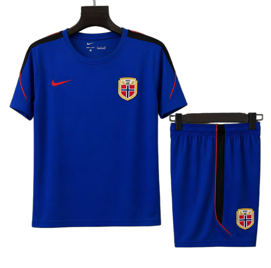 Norway 2026 Away Training Jersey – Red/Blue – Shorts Set
