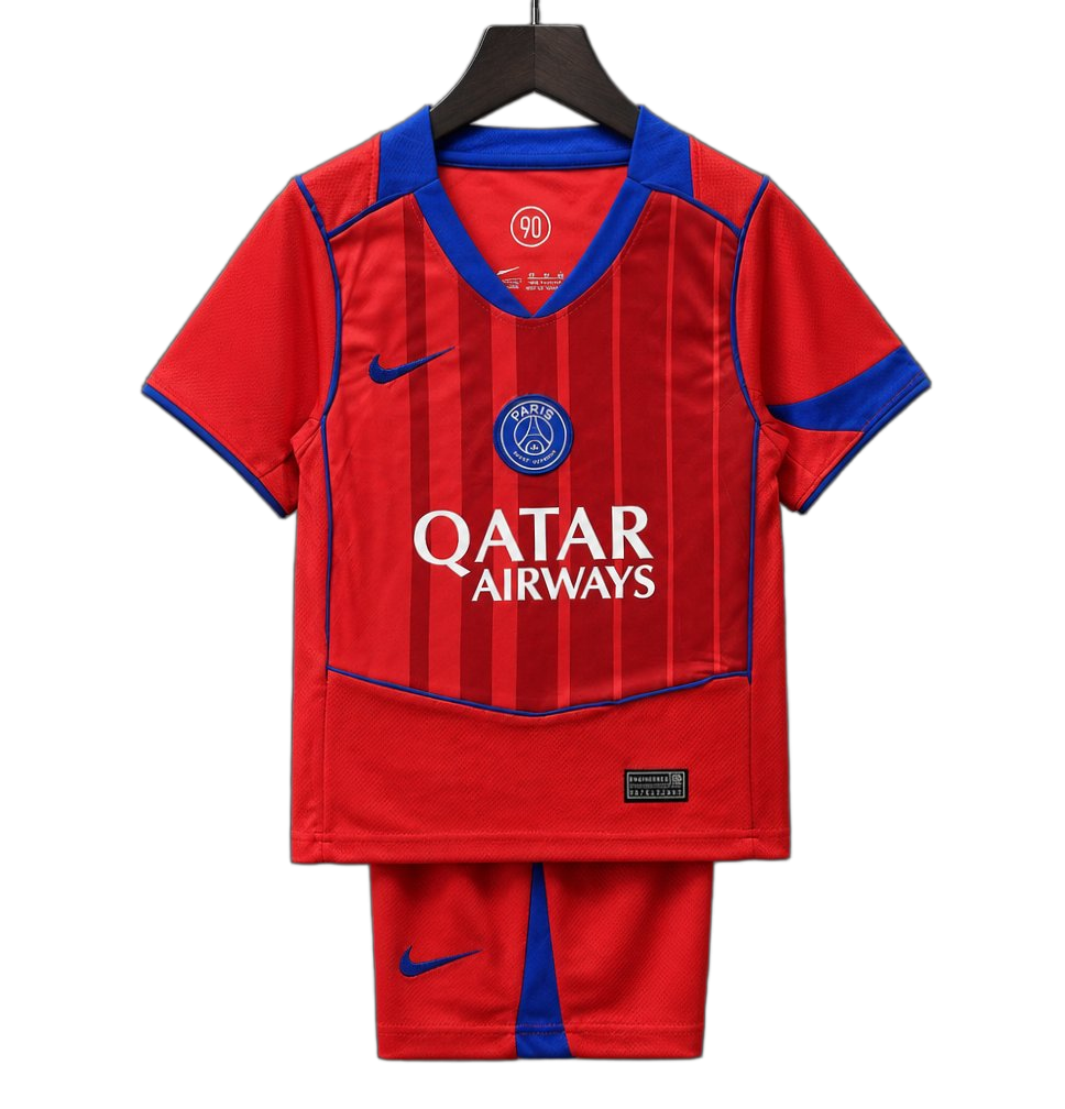 Paris Saint – Germain 2025/26 Third Kids Kit – Red