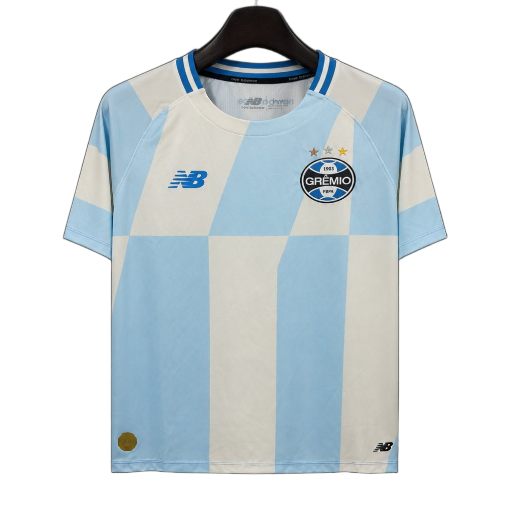 Grêmio 2026/27 Away Jersey – Sky Blue/White with Crew Neck