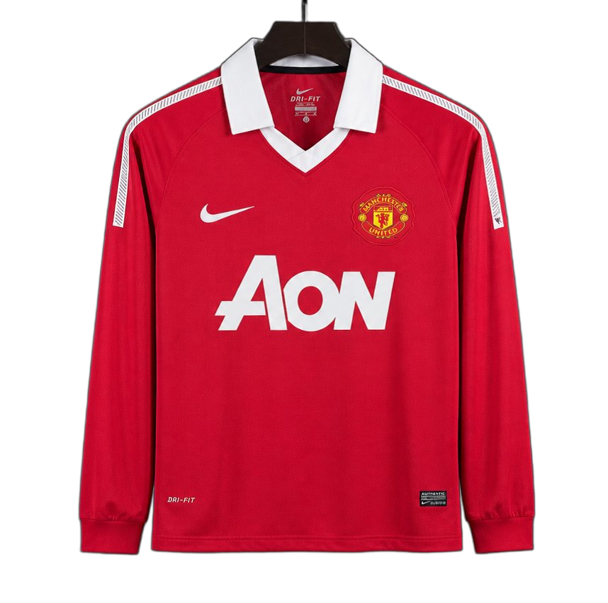 Manchester United 2010/11 Home Jersey – Long Sleeve – Retro Version