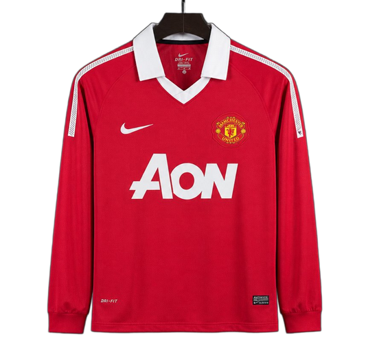 Manchester United 2010/11 Home Jersey – Long Sleeve – Retro Version