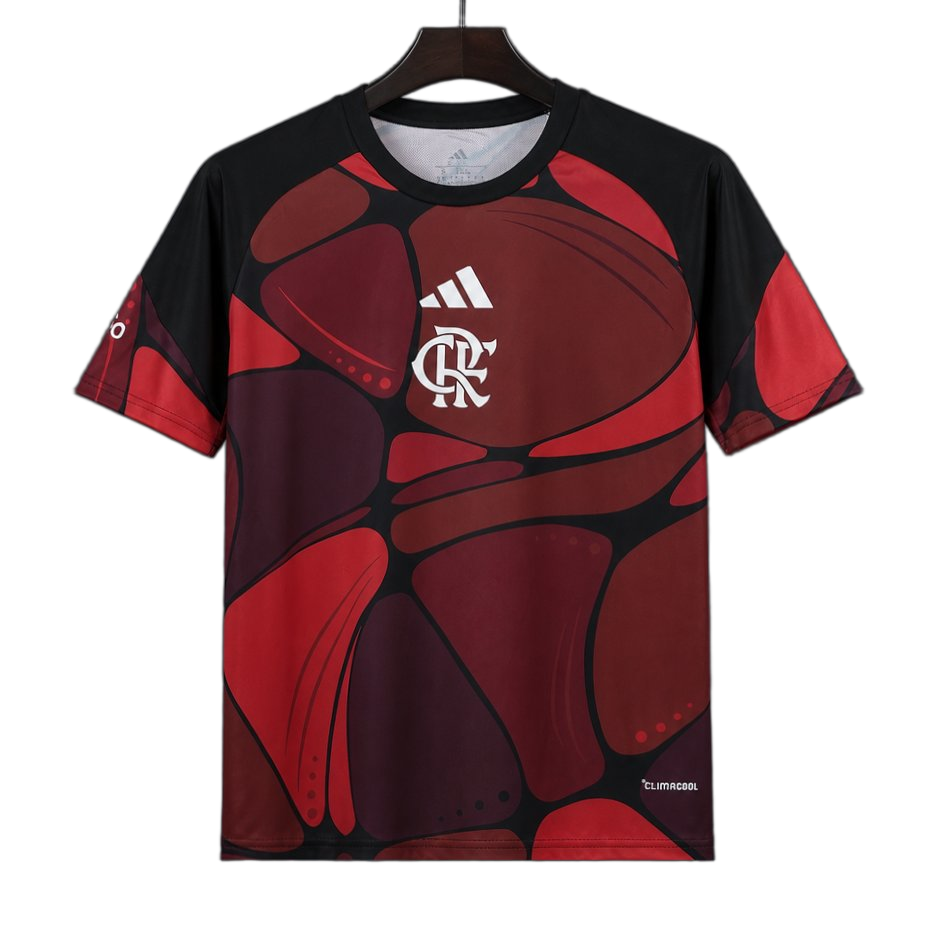 Flamengo 2026/27 Pre – Match Training Top – Player Version – Black/Red/Burgundy