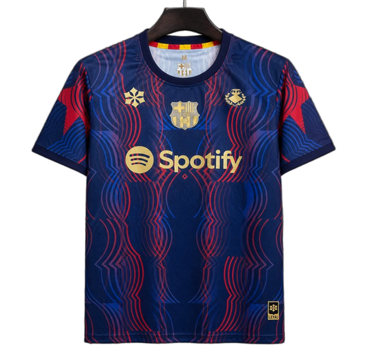 FC Barcelona 2026/27 Pre – Match Training Top – Player Version – Red/Blue/Gold
