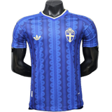 Sweden 2026 Away Jersey – Player Version – Blue – Tonal Chain Stripe