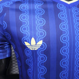 Sweden 2026 Away Jersey – Player Version – Blue – Tonal Chain Stripe