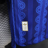 Sweden 2026 Away Jersey – Player Version – Blue – Tonal Chain Stripe