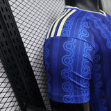 Sweden 2026 Away Jersey – Player Version – Blue – Tonal Chain Stripe