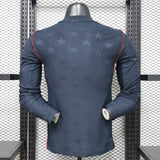 USA 2026 Away Jersey – Player Version – Long Sleeve – Blue/Navy – Tonal Star