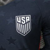 USA 2026 Away Jersey – Player Version – Long Sleeve – Blue/Navy – Tonal Star