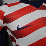USA 2026 Home Jersey – Player Version – Long Sleeve – White/Red – Wave Stripe