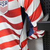USA 2026 Home Jersey – Player Version – Long Sleeve – White/Red – Wave Stripe
