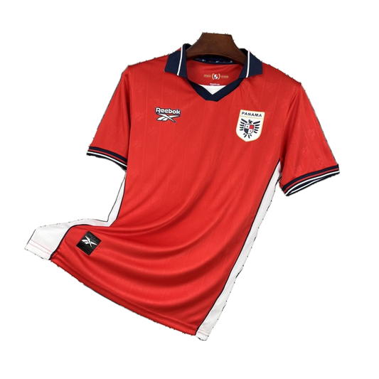 Panama 2026 Home Jersey – Red/Navy Trim