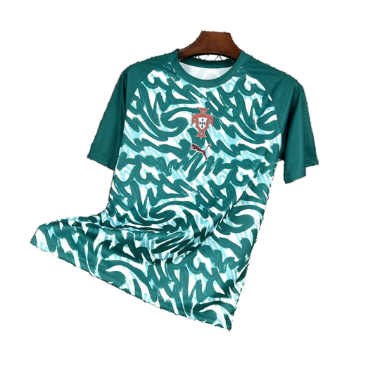 Portugal 2026 Training Jersey – Green/White Graphic