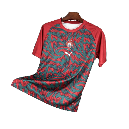 Portugal 2026 Training Jersey – Red/Green Graphic