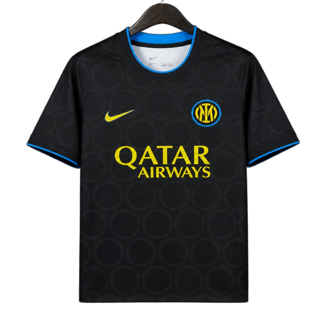 Inter Milan 2026/27 Pre – Match Training Top – Player Version – Black/Yellow