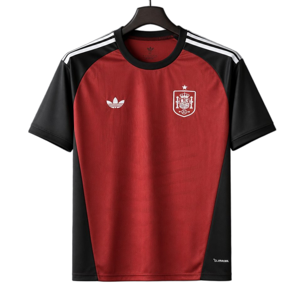 Spain 2026 Goalkeeper Jersey – Black – Wine