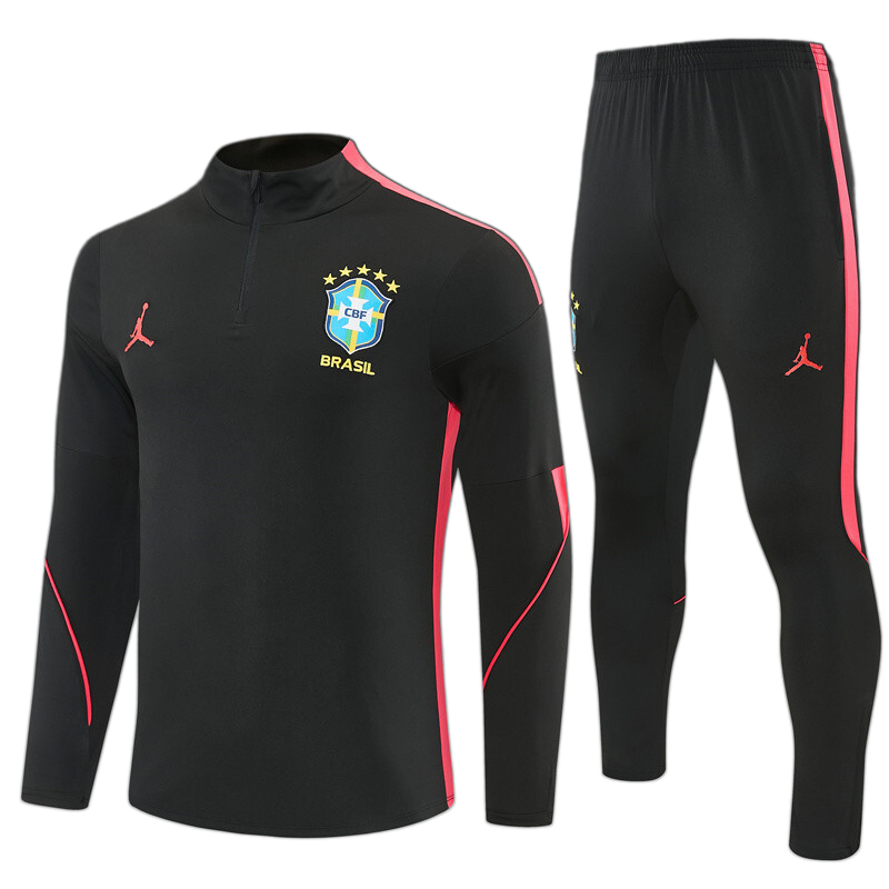 Brazil 2026/27 Training Kids Kit – Black/Red