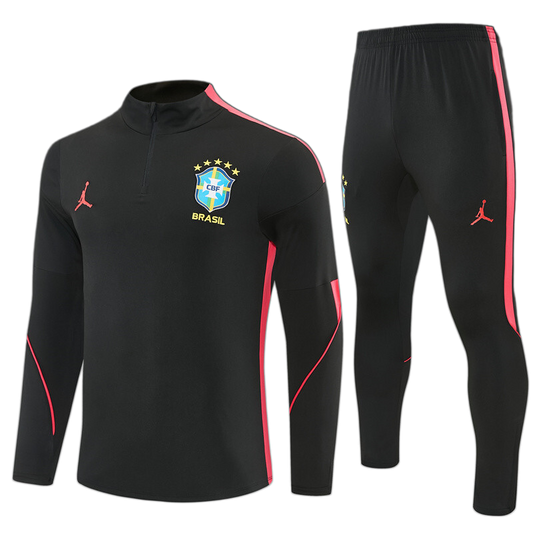 Brazil 2026/27 Training Kids Kit – Black/Red